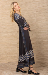 Lilyana Jersey Dress, color-Black