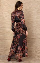 Araceli Organza Skirt, color-Black