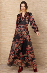 Araceli Organza Skirt, color-Black