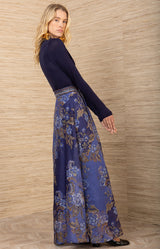 Araceli Organza Skirt, color-Navy