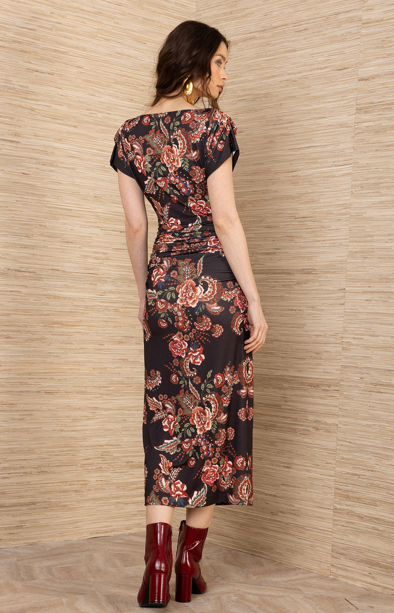 Iliana Jersey Dress, color-Black