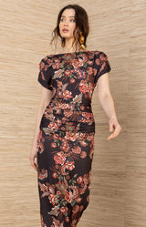 Iliana Jersey Dress, color-Black