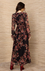 Paityn Chiffon Maxi Dress, color-Black