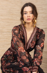 Paityn Chiffon Maxi Dress, color-Black