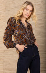 Kaiya Burnout Top, color-Black