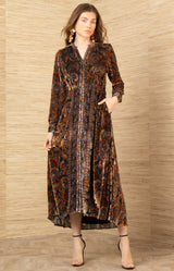 Clarissa Velvet Midi Dress, color- Black