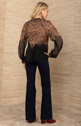 Rylan Silk Top, color-Black