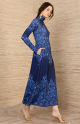 Ainhoa Jersey Dress, color-Navy