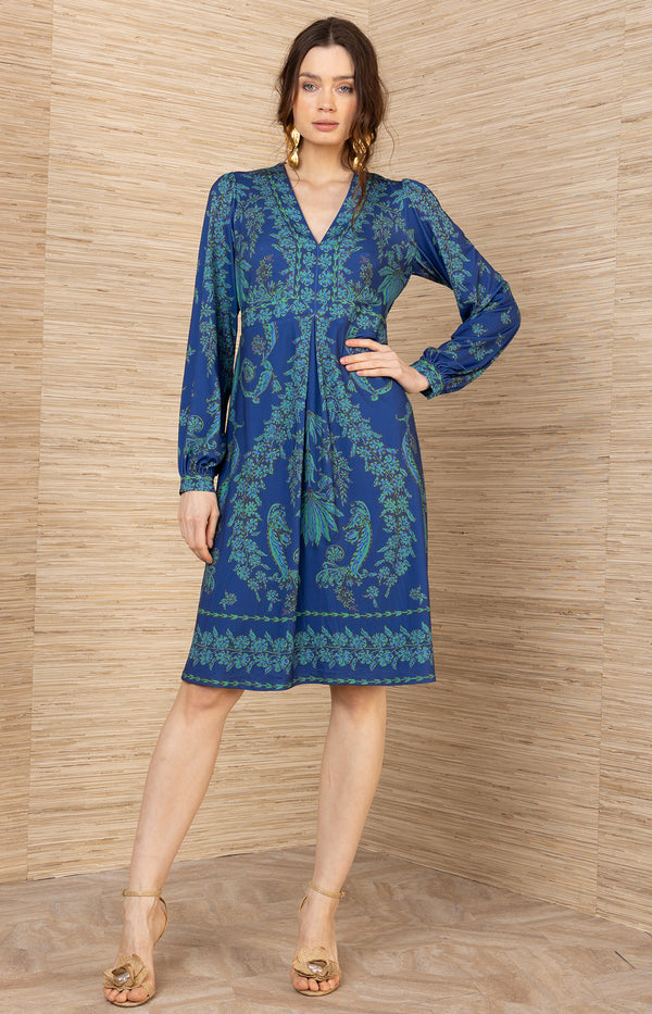 Judith Jersey Dress,color-Navy