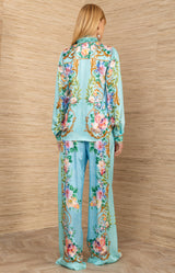 Khalani Charmeuse Top, color-Blue