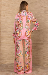 Khalani Charmeuse Top, color-Coral