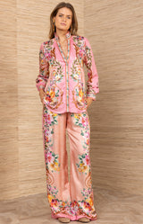 Khalani Charmeuse Top, color-Coral