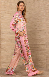 Khalani Charmeuse Top, color-Coral