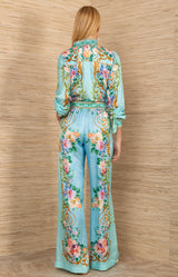 Lyanna Charmeuse Pant, color-Blue