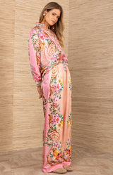 Lyanna Charmeuse Pant, color-Coral