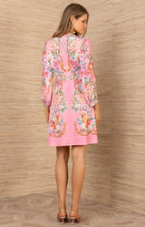 Sariah Jersey Dress, color-Coral