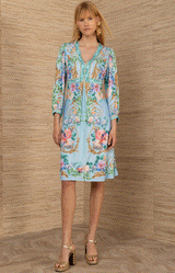 Sariah Jersey Midi Dress, color-Blue