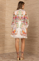 Frida Organza Dress, color-Ivory