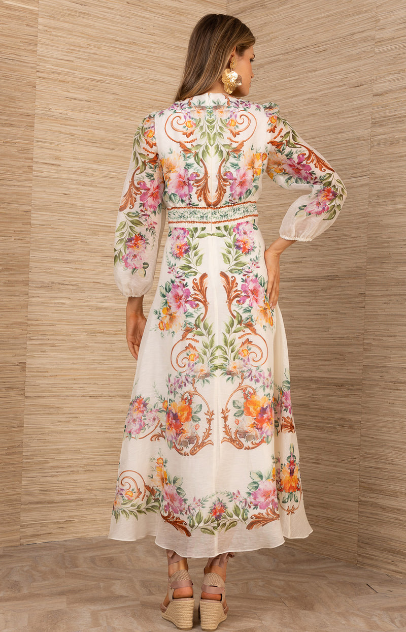 Hale Bob Frida Organza Maxi Dress - Coral