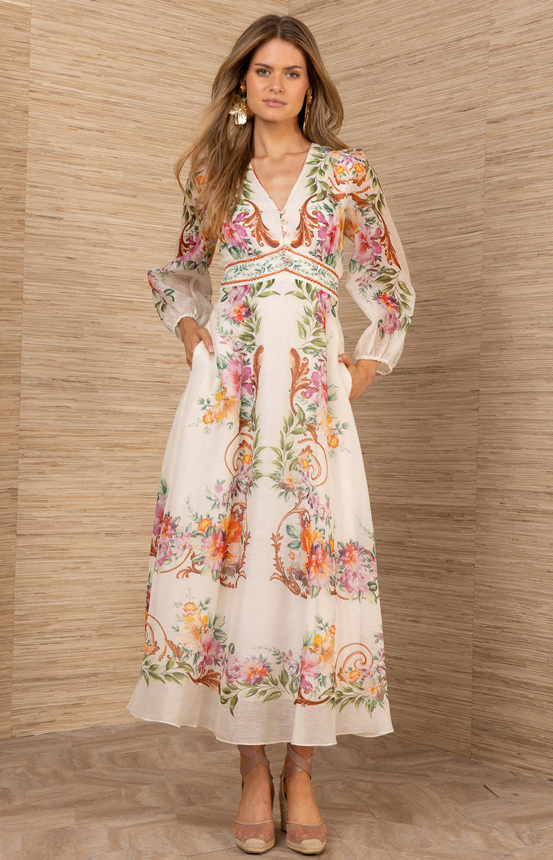 Hale Bob Frida Organza Maxi Dress