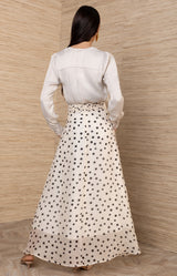 Ariadne Organza Skirt, color-Ivory
