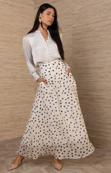 Ariadne Organza Skirt, color-Ivory