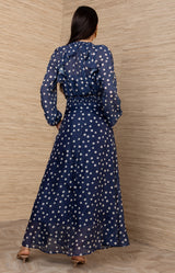 Ariadne Organza Skirt, color-Navy