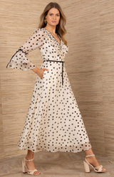 Aiyana Organza Maxi Dress, color-Ivory