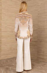 Aniya Silk Top, color-Ivory