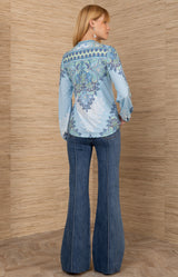 Azaria Jersey Top, color-Blue