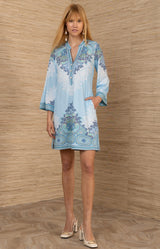 Keyla Jersey Dress, color-Blue