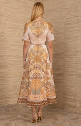 Micah Organza Maxi Dress, color-Ivory