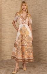 Micah Organza Maxi Dress, color-Ivory