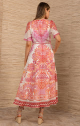 Micah Organza Maxi Dress, color-Pink