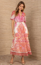 Micah Organza Maxi Dress, color-Pink