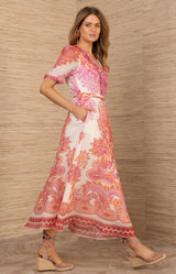 Micah Organza Maxi Dress, color-Pink