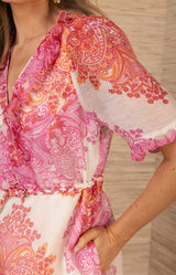 Micah Organza Maxi Dress, color-Pink