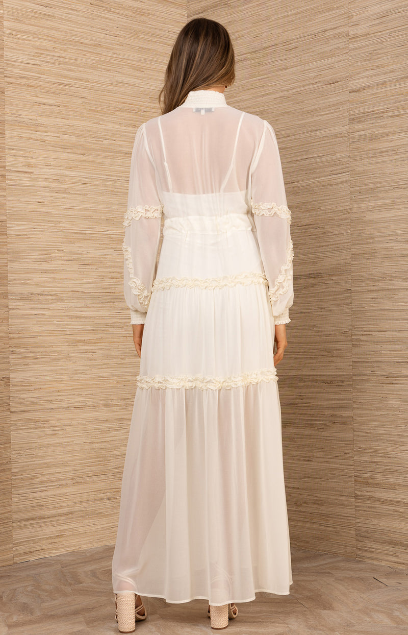 Meghan Chiffon Solid Dress Coral / XL