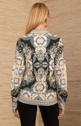 Ryder Silk Top, color-Black