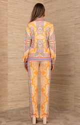 Tatiana Jersey Top, color-Orange