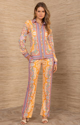 Tatiana Jersey Top, color-Orange