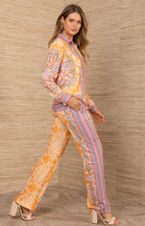 Tatiana Jersey Top, color-Orange