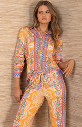 Tori Jersey Pant, color-Orange