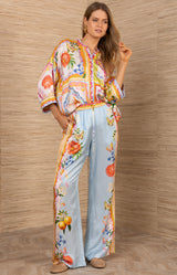 Mauve Silk Pant, color-Orange