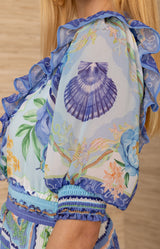 Lovisa Chiffon Dress, color-Blue