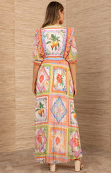 Lovisa Chiffon Dress, color-Orange