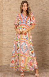 Lovisa Chiffon Dress, color-Orange