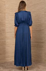 Lovisa Charmeuse Dress, color-Indigo