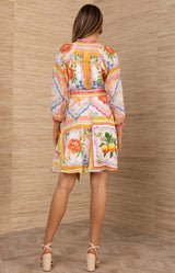 Lakelynn Linen Dress, color-Orange