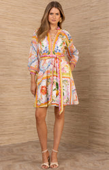 Lakelynn Linen Dress, color-Orange